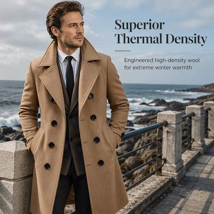 Men's Classic Double-Breasted Overcoat