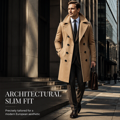 Men's Classic Double-Breasted Overcoat