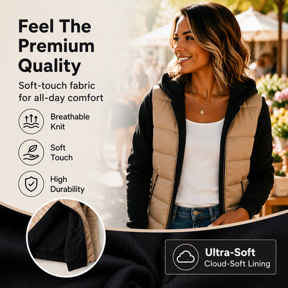 🌸Hot Sale 49% OFF💖Women's Color-Block Padded Hooded Jacket