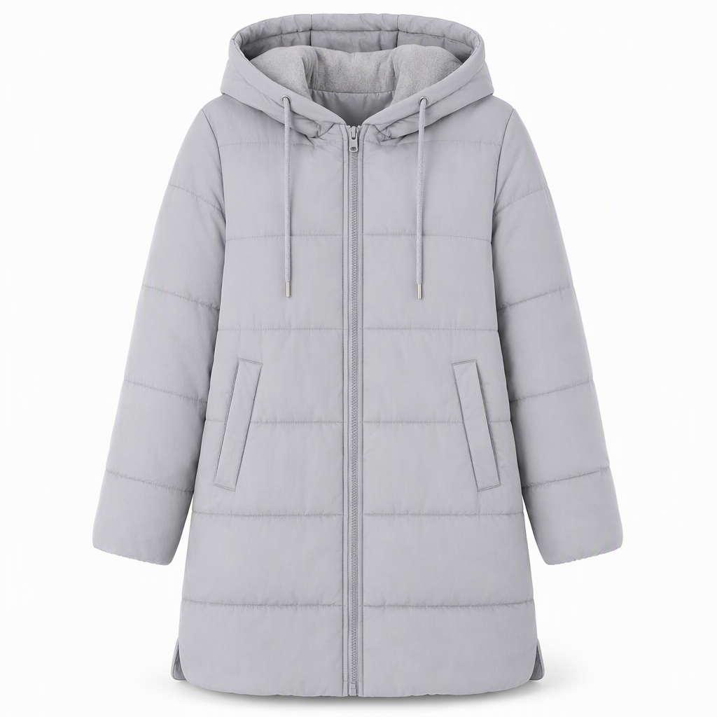 Women's Slim Fit Padded Coat — Long, Hooded, Winter 🧥
