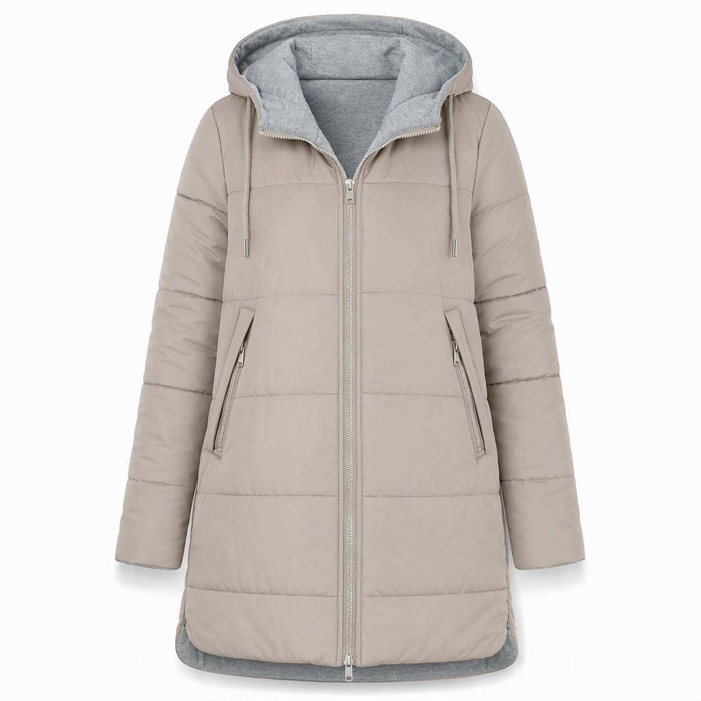 Women's Slim Fit Padded Coat — Long, Hooded, Winter 🧥