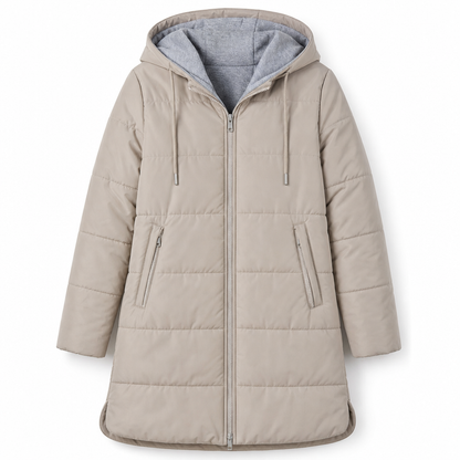 Women's Slim Fit Padded Coat — Long, Hooded, Winter 🧥