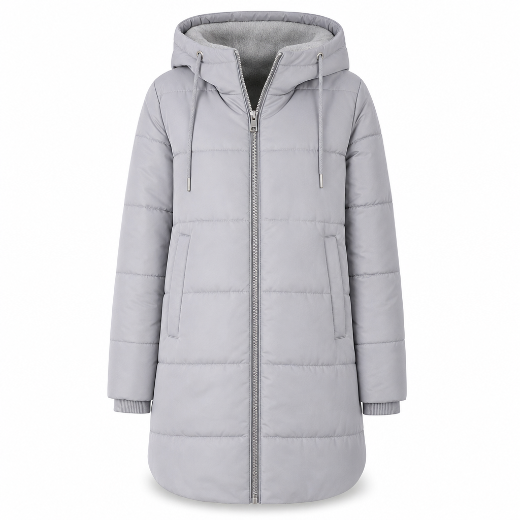 Women's Slim Fit Padded Coat — Long, Hooded, Winter 🧥