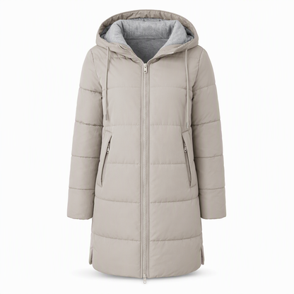 Women's Slim Fit Padded Coat — Long, Hooded, Winter 🧥