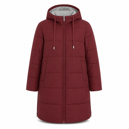 Women's Slim Fit Padded Coat — Long, Hooded, Winter 🧥