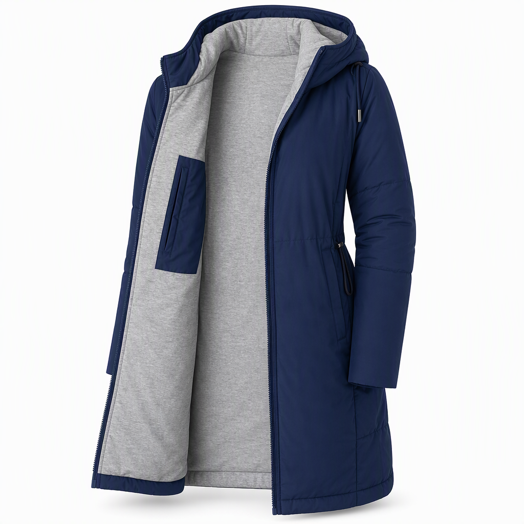 Women's Slim Fit Padded Coat — Long, Hooded, Winter 🧥