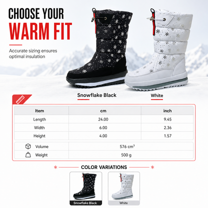 🎉This Week's Special Sales - 49% OFF✨Women's High‑Top Winter Snow Boots, Waterproof Non‑Slip Tall Boots with Thick Plush Lining & Thick Sole for Outdoor Snowy Days👢