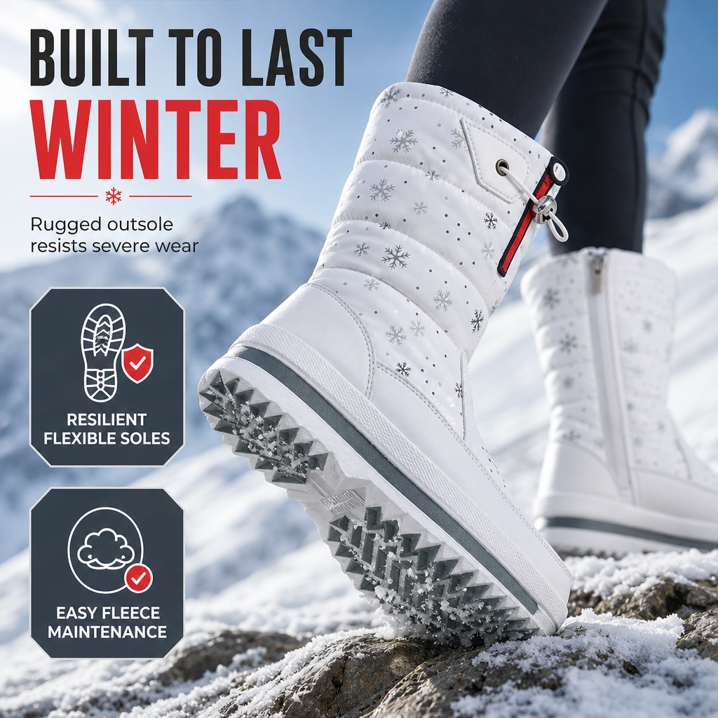 🎉This Week's Special Sales - 49% OFF✨Women's High‑Top Winter Snow Boots, Waterproof Non‑Slip Tall Boots with Thick Plush Lining & Thick Sole for Outdoor Snowy Days👢