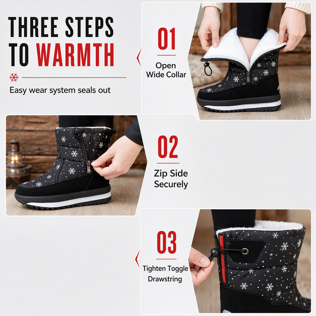 🎉This Week's Special Sales - 49% OFF✨Women's High‑Top Winter Snow Boots, Waterproof Non‑Slip Tall Boots with Thick Plush Lining & Thick Sole for Outdoor Snowy Days👢