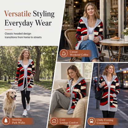 🌸Hot Sale 49% OFF💖Women's Mid-Length Hooded Knit with Cotton Lining