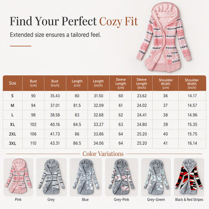 🌸Hot Sale 49% OFF💖Women's Mid-Length Hooded Knit with Cotton Lining