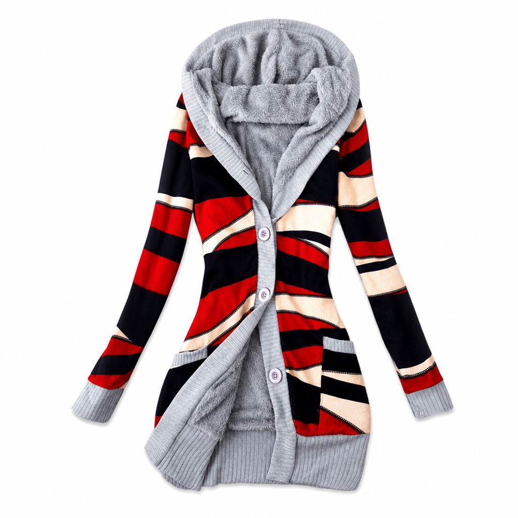 🌸Hot Sale 49% OFF💖Women's Mid-Length Hooded Knit with Cotton Lining