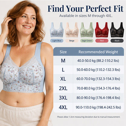 🌸Hot Sale 49% OFF🎀Women's Seamless Floral Lace Support Bra