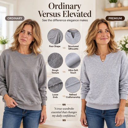 💖49% off!💖 Women's Casual Split V-Neck Sweatshirt