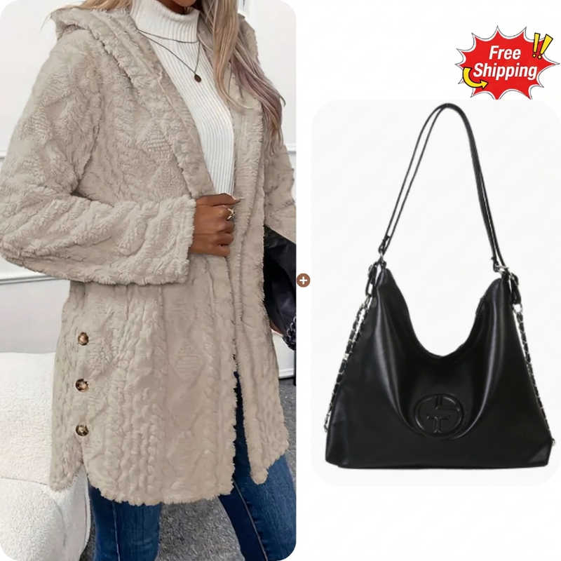 ⏳Limited-time offer: 49% off⏰Diamond-patterned women's warm hooded outerwear🎁