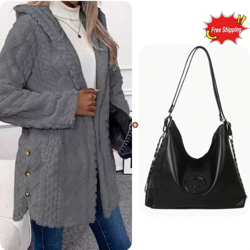 ⏳Limited-time offer: 49% off⏰Diamond-patterned women's warm hooded outerwear🎁