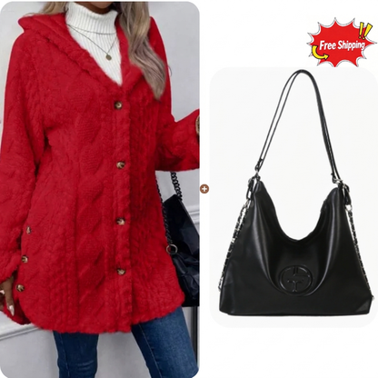⏳Limited-time offer: 49% off⏰Diamond-patterned women's warm hooded outerwear🎁