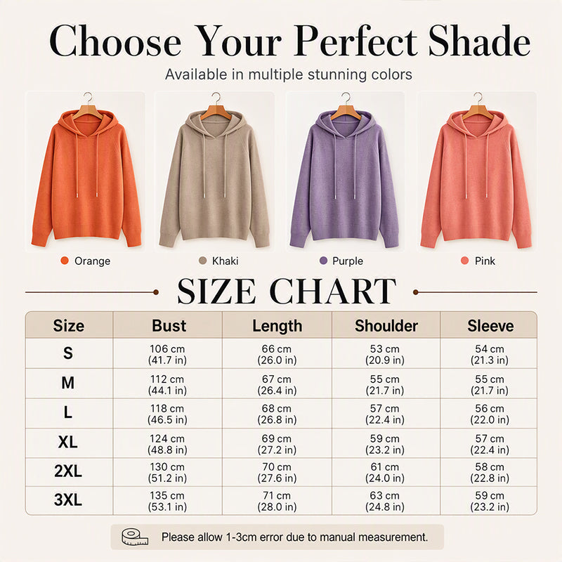 ✨ Women's Soft Knit Hooded Sweater — Relaxed Drape & Drawstring Hood ☁️