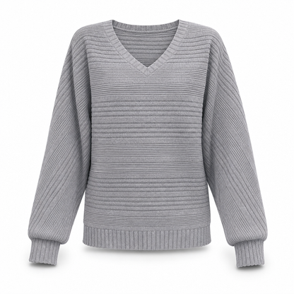 Women's Casual Long Sleeve V-Neck Top