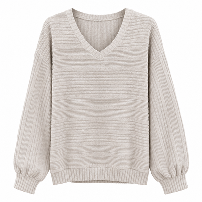 Women's Casual Long Sleeve V-Neck Top