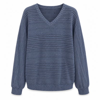 Women's Casual Long Sleeve V-Neck Top