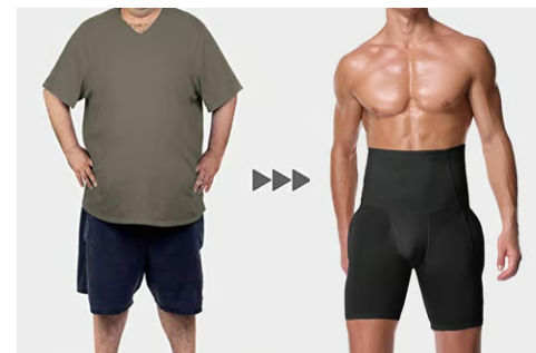 ⏳Time-limited Special⏰Men's Compression Shorts - High Waist Tummy Control & Sweat-Wicking