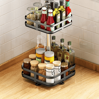 🔥The 360° rotating storage shelf can be used in any scene