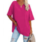 Women's Casual Loose V-neck T-shirt