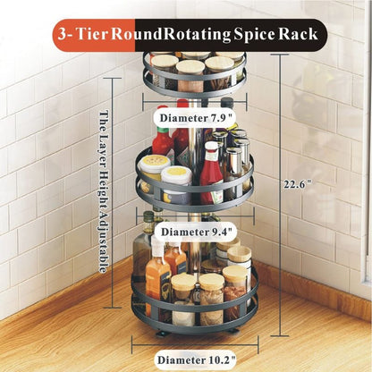 🔥The 360° rotating storage shelf can be used in any scene