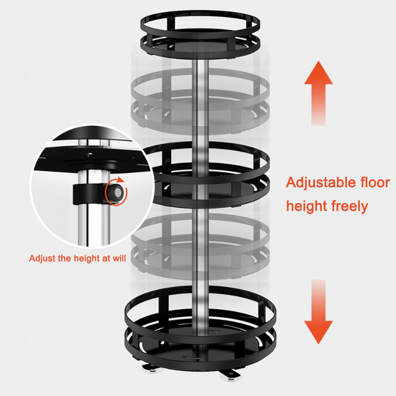 🔥The 360° rotating storage shelf can be used in any scene