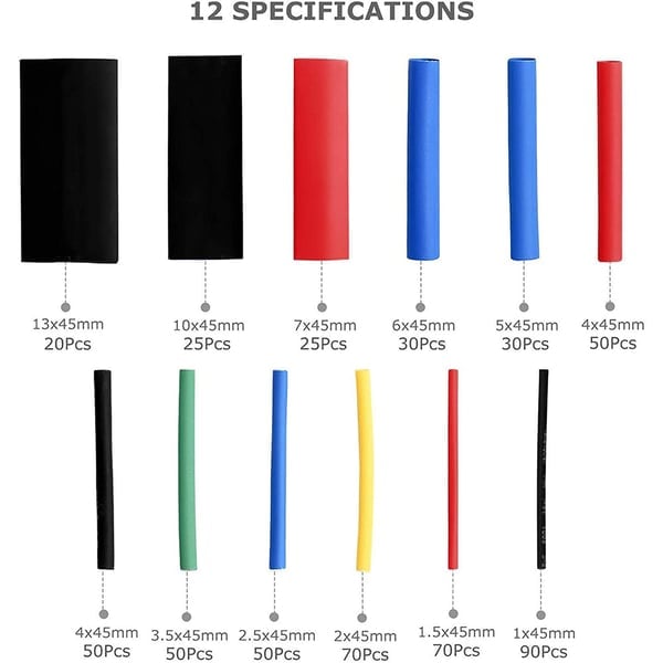 Cable Heat Shrinkable Tube (530pcs/box)