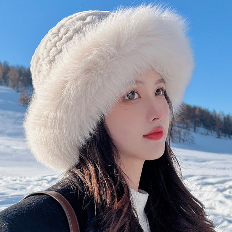 🎁Warm Gift 👒- Women's Warm Fashion Synthetic Rabbit Fur Fisherman Hat