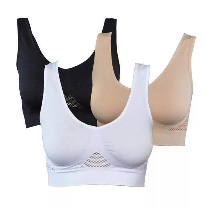 Breathable and comfortable bra without steel ring