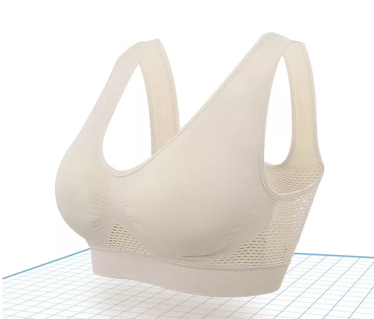 Breathable and comfortable bra without steel ring